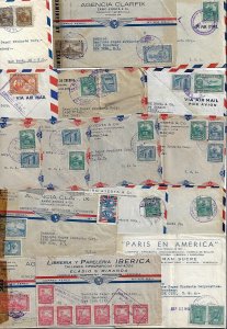 VENEZUELA 1940s LARGE COLLECTION OF 26 WAR TIME & POST WAR MANY ARE CENSORED TO