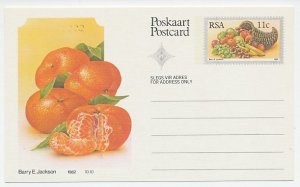 Postal stationery Republic of South Africa 1982 Tangerine