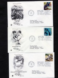 3186a-o Celebrating the Nineteen Forties, FDC set/15 PCS addressed
