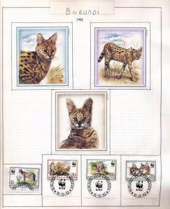 Burundi 1992/2010 Wildlife Cats Dogs Dinosaurs Birds Used Sheets 35+ DAB 847