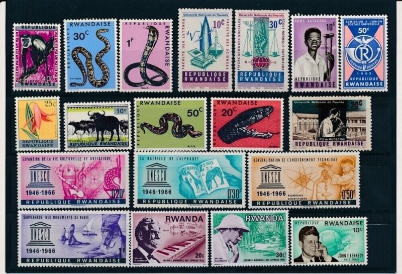 D390476 Rwanda Nice selection of MNH stamps