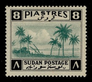 SUDAN GVI SG93, 8p emerald & black, M MINT. Cat £30.