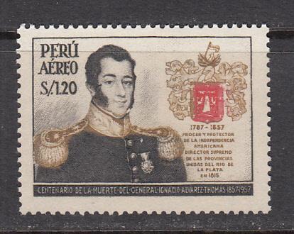 Peru SC# C153  1958 Gen. Thomas MNH