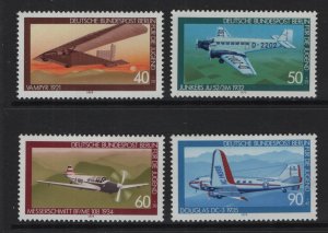 Germany  Berlin #9NB153-9NB156  MNH 1979 airplanes