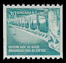 PCBstamps  US #1054A 1.25c Palace of Gov., small hole, MNH, (14)