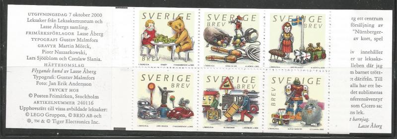 SWEDEN 2400, MNH STAMP, COMPLETE BOOKLET, TOYS