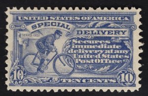 US# E10 10c Pale Ultramarine Messenger on Bicycle MINT NH SCV $700.00