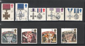 Great Britain #1331-9  VF, Used, GallantryAwards,Astronomy, CV $4.90 ... 2480670