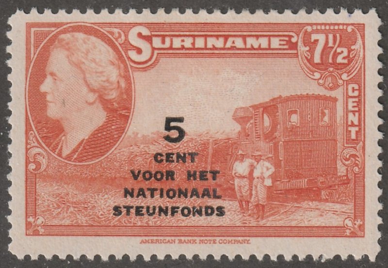 Suriname,  Scott#B41,  mint,  hinged, 7 1/2 cents,
