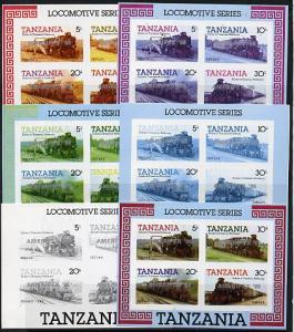Tanzania 1986 Locomotives m/sheet (as SG MS 434) unmounte...