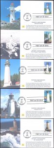 #4146-50 Pacific Lighthouses MPG FDC Set