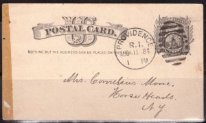 F2107   UNITED STATES   Postal Card # UX7      Liberty Post Card, 1884