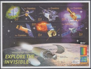 GAMBIA Sc# 2268a-f MNH SHEETLET of 6 DIFF SPACE SATELLITES