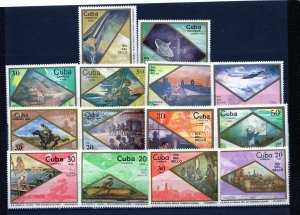 CUBA 1984-1991 STAMP DAY SET OF 14 STAMPS MNH