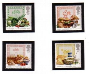 Great Britain Sc 1248-51 1989 food farming stamp set mint NH