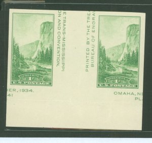 United States #768a Unused Plate Block