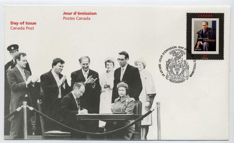 Canada First day cover #1909, Pierre Elliott Trudeau