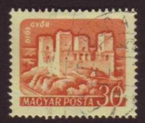 Hungary 1960 Sc#1284, SG#1633 30f Orange Castle USED.