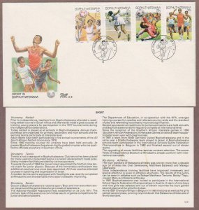 RSA Bophuthatswana # 188 - # 191 , Sports FDC - I Combine S/H