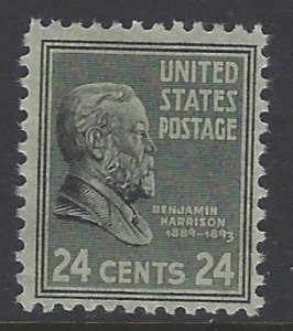 United States, Scott #828; 24c Benjamin Harrison, MNH