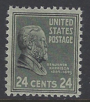 United States, Scott #828; 24c Benjamin Harrison, MNH