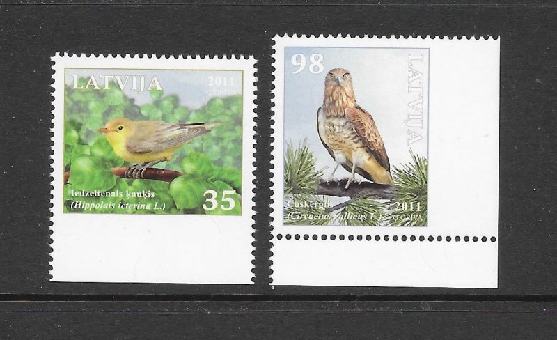 BIRDS - LATVIA #790a-1a (FROM BOOKLET) MNH