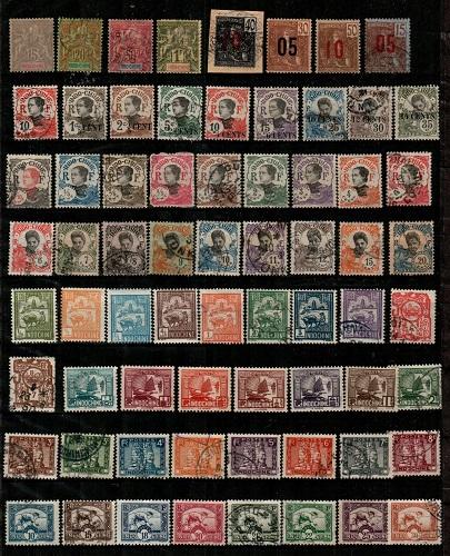 Indochina- collection of mint and used stamps, very few faults (CV $155.00)