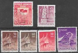 Indonesia 1950 # 333, 349 - 353