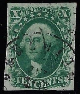 Scott #14 - $200.00 – VF-used –Black town cancel. Wide margins. Position 78R1.