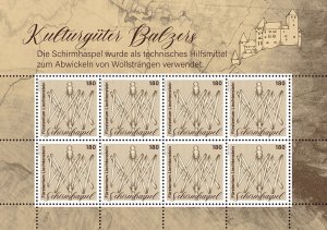 Liechtenstein 2023 MNH Mini Sheet Stamps Knittting Culture Wooden Wood Textile