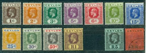 Ceylon #200//213  Mint  F-VF H CV$134.95 Missing #211,214