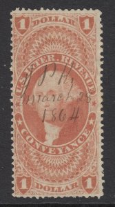 US Sc R66c, used, 1864 manuscript cancel