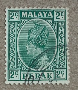 Malaya Perak 1936 2c Sultan Iskandar, used. Scott 70, CV $0.25. SG 89