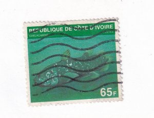 IVORY COAST # 521b VF-VERY LIGHT USED CAT VALUE $193