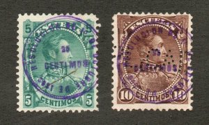 Venezuela - Sc# 104 MNG & 105 Perfin          /         Lot 1225125