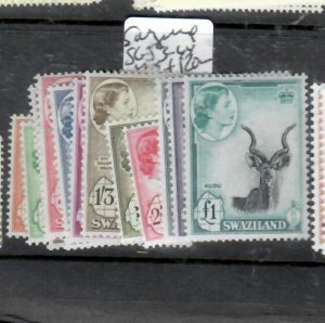 SWAZILAND QEII SET SG 53-64     MOG    P0325A H