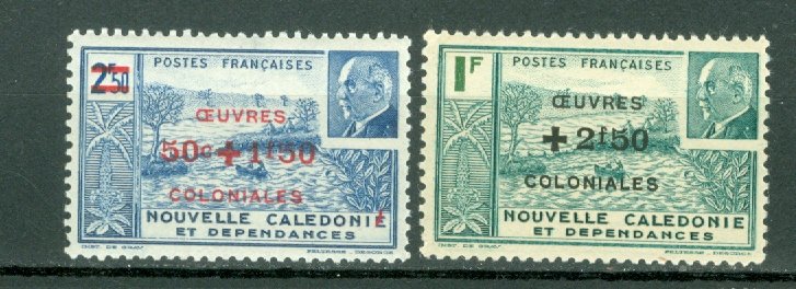 NEW CALEDONIA VICHY #B12A-B...SET...MNH...$1.90