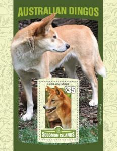 SOLOMON ISLANDS 2016 SHEET AUSTRALIAN DINGOS WILD DOGS WILDLIFE slm16105b