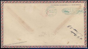 Spain Germany 1930 Graf Zeppelin Seville Si58B Pompton Lakes NJ Flown Cov 100817