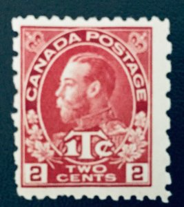 Canada #MR5 2¢ + 1¢ King George V War Tax (1916). Perf. 12 x 8 MNH Gum damage.
