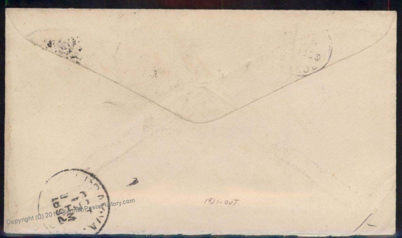 Virginia 1892 Alma VA DPO Cancel Helbock R5 Cover Luray Boston MA 92465