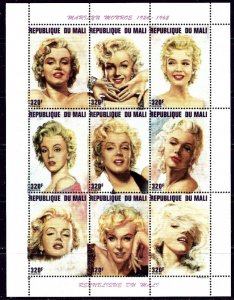 Mali 791 MNH Marilyn Monroe sheet of 9 (ha1499)