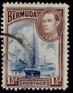 BERMUDA GVI SG111a, 1½d blue & brown, FINE USED. Cat £11.