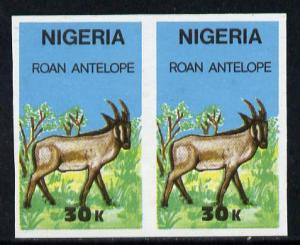 Nigeria 1990 Wildlife - Roan Antelope 30k unmounted mint ...