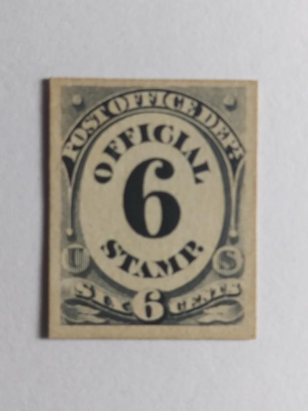 SCOTT # O50P PROOF 6 CENT POST OFFICE GREAT COLOR AND GREAT CENTERING !!