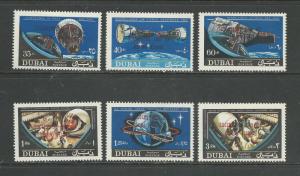 Dubai Scott catalogue # Mi 237-242 Unused Hinged