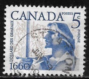 Canada 390: 5c Dollard des Ormeaux, 1660, used, VF
