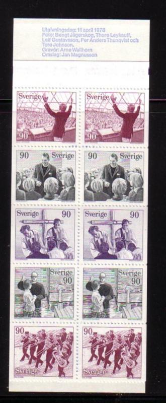 Sweden Sc 1241a 1978 Free Churches  stamp booklet of 10 mint NH