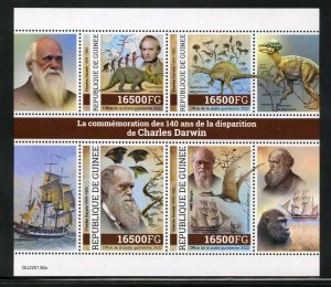 GUINEA 2022 140th MEMORIAL  ANNIVERSARY OF CHARLES DARWIN SHEET MINT NH