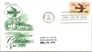 FDC 1974 SC #1552 Artcraft Cachet - New York, Ny - Single - J320